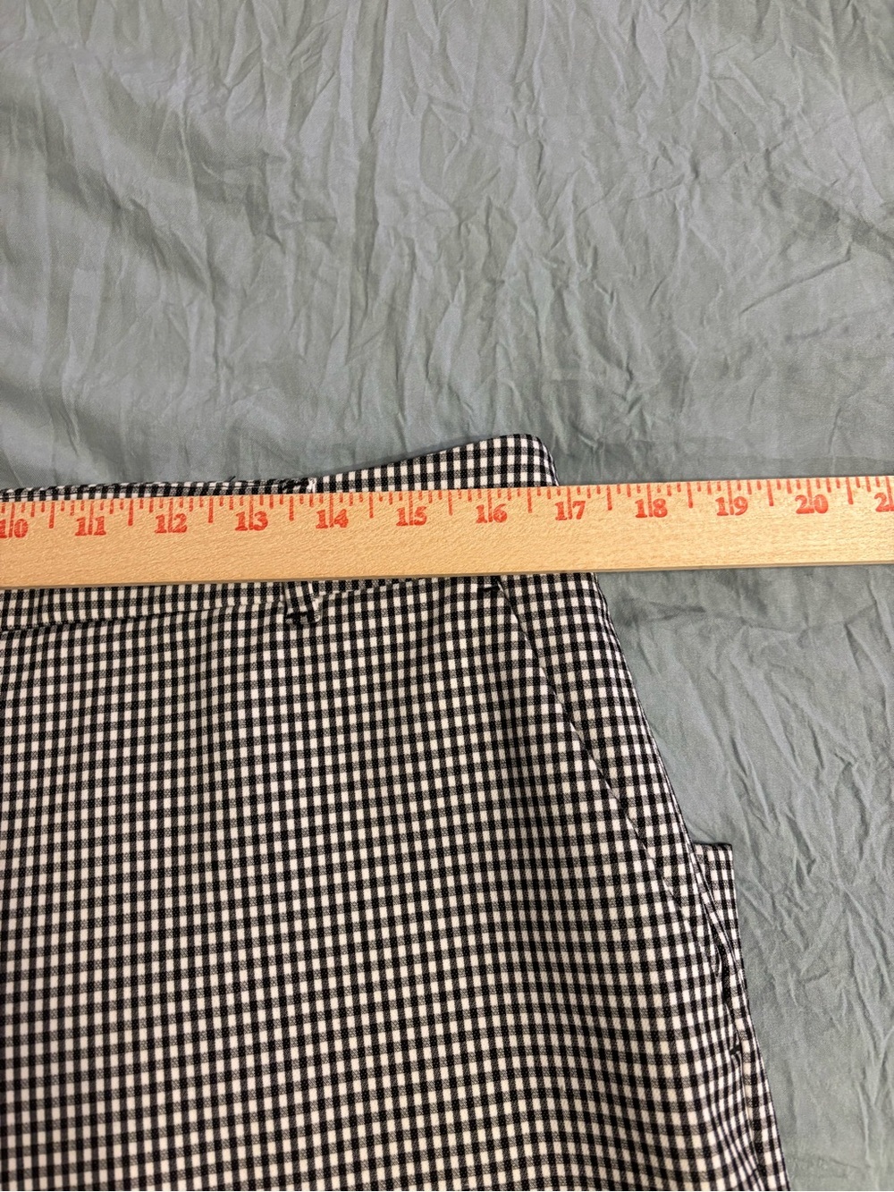 White House Black Market WHBM Black White Gingham Ankle Pants Size 12 - Picture 4 of 9